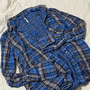 Super soft free people buttondown flannel